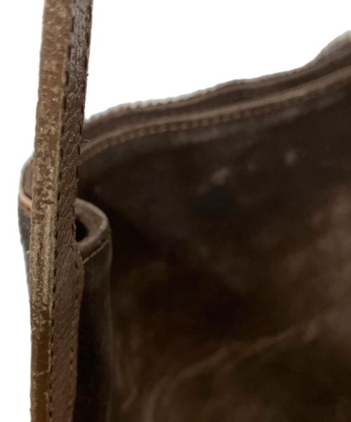 TOHPO（トーポ）TOHPO (トーポ) コンビネーションレザーバッグ ブラウンの古着・服飾アイテム