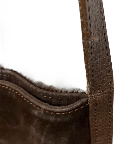 TOHPO（トーポ）TOHPO (トーポ) コンビネーションレザーバッグ ブラウンの古着・服飾アイテム