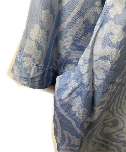 RALPH LAUREN（ラルフローレン）RALPH LAUREN (ラルフローレン) シルク半袖シャツ ブルー サイズ:Mの古着・服飾アイテム