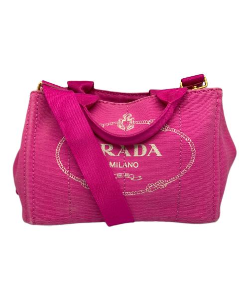 PRADA（プラダ）PRADA (プラダ) カナパM デニムトートバッグ ピンクの古着・服飾アイテム