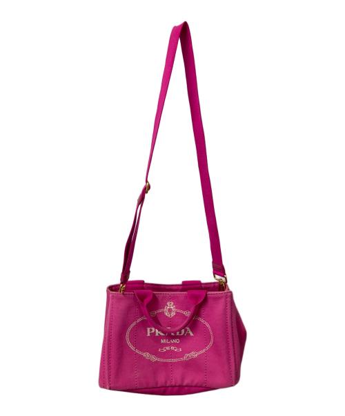 PRADA（プラダ）PRADA (プラダ) カナパM デニムトートバッグ ピンクの古着・服飾アイテム