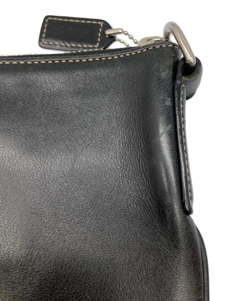 COACH（コーチ）COACH (コーチ) レザーショルダーバッグ ブラックの古着・服飾アイテム
