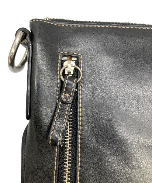 COACH（コーチ）COACH (コーチ) レザーショルダーバッグ ブラックの古着・服飾アイテム