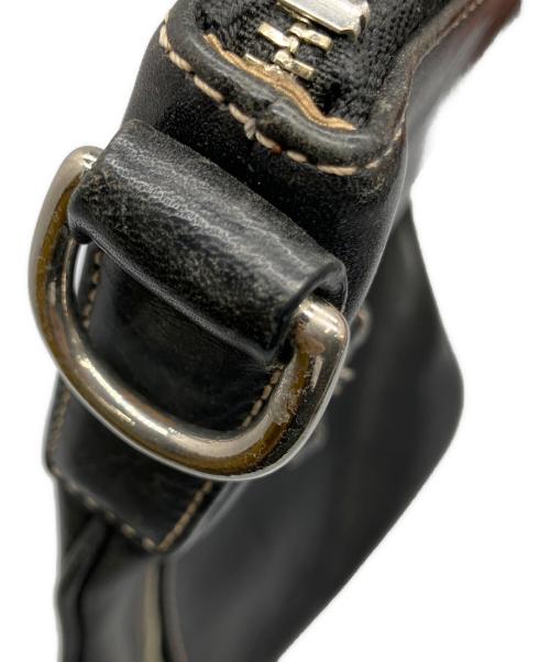 COACH（コーチ）COACH (コーチ) レザーショルダーバッグ ブラックの古着・服飾アイテム