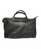 LONGCHAMPロンシャン）の古着「レザートートバッグ ブラック」｜ブラック