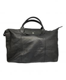 LONGCHAMP（ロンシャン）の古着「レザートートバッグ ブラック」｜ブラック