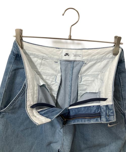NIKE SB（ナイキエスビー）NIKE SB (ナイキエスビー) ユーズド加工デニムパンツ ブルー サイズ:Lの古着・服飾アイテム