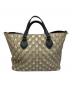 GUCCI (グッチ) GGシュプリーム2WAYバッグ ベージュ×ブラック：70000円