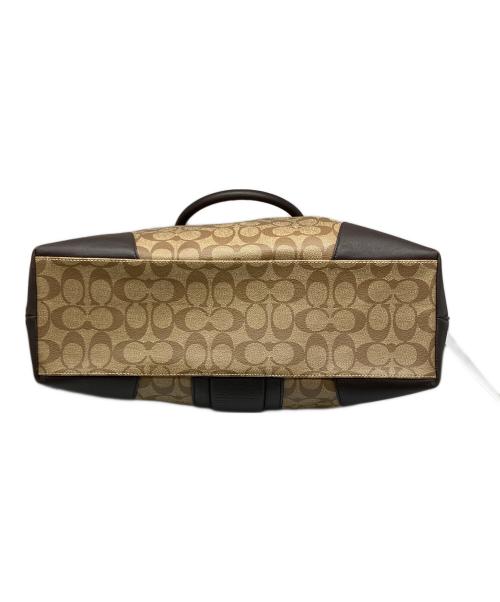 COACH（コーチ）COACH (コーチ) HERITAGE SIGNATURE UTILITY TOTE ベージュ×ブラウンの古着・服飾アイテム