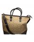 COACH（コーチ）の古着「HERITAGE SIGNATURE UTILITY TOTE」｜ベージュ×ブラウン
