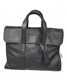 COACH（コーチ）の古着「メトロポリタンポートフォリオ リファインドペブルビジネスバッグ」｜ブラック