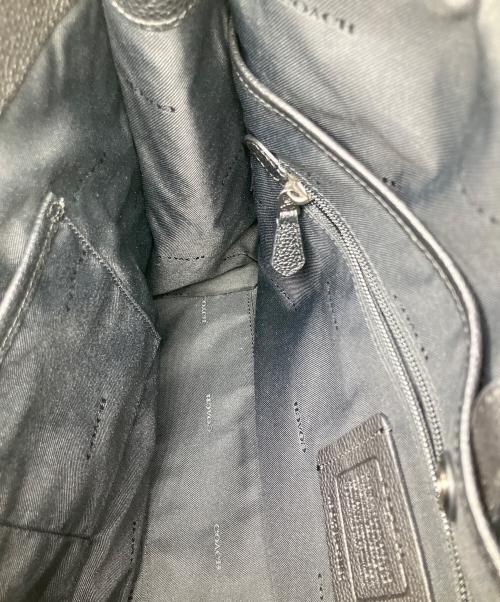 COACH（コーチ）COACH (コーチ) メトロポリタンポートフォリオ リファインドペブルビジネスバッグ ブラックの古着・服飾アイテム