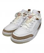 NIKEナイキ）の古着「Jordan - Spizike Low Trainers」｜ホワイト×ブラウン