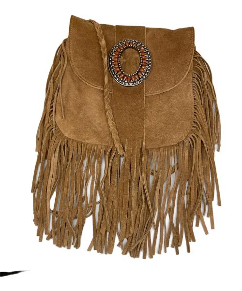 PUNTOVITA（プントヴィータ）PUNTOVITA (プントヴィータ) スエードフリンジバッグ ブラウンの古着・服飾アイテム