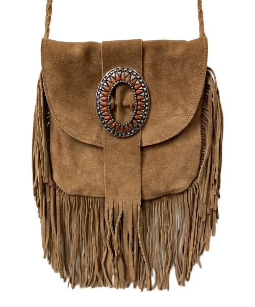 PUNTOVITA（プントヴィータ）PUNTOVITA (プントヴィータ) スエードフリンジバッグ ブラウンの古着・服飾アイテム