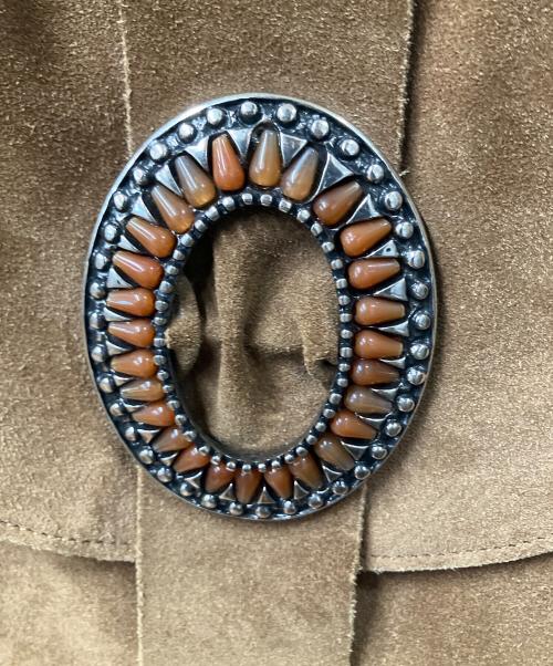 PUNTOVITA（プントヴィータ）PUNTOVITA (プントヴィータ) スエードフリンジバッグ ブラウンの古着・服飾アイテム