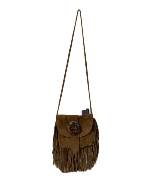 PUNTOVITA（プントヴィータ）PUNTOVITA (プントヴィータ) スエードフリンジバッグ ブラウンの古着・服飾アイテム