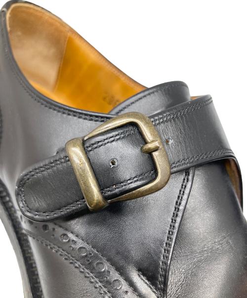 SCOTCH GRAIN（スコッチグレイン）SCOTCH GRAIN (スコッチグレイン) シングルモンクストレートチップ  ブラック ブラック サイズ:24.5の古着・服飾アイテム