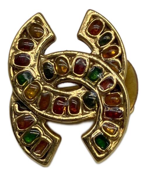 CHANEL（シャネル）CHANEL (シャネル) ココマークイヤリング ラインストーン ゴールドの古着・服飾アイテム