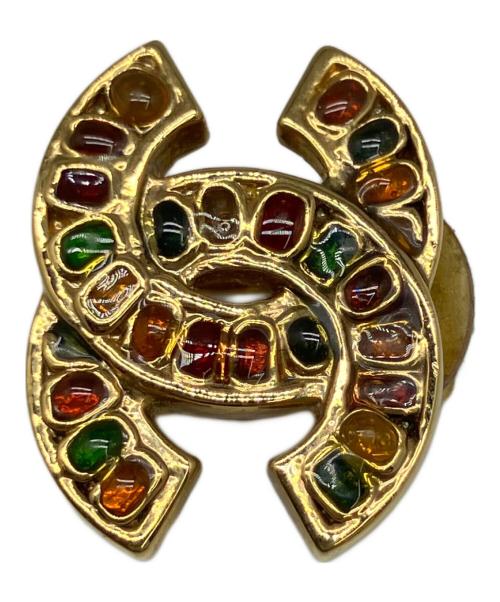 CHANEL（シャネル）CHANEL (シャネル) ココマークイヤリング ラインストーン ゴールドの古着・服飾アイテム