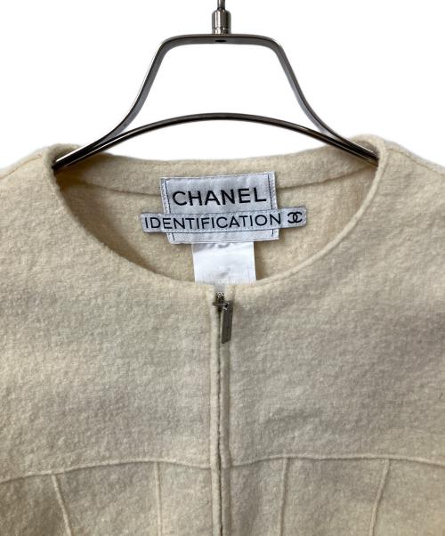 CHANEL（シャネル）CHANEL (シャネル) ノーカラージャケット アイボリー ホワイト サイズ:38の古着・服飾アイテム