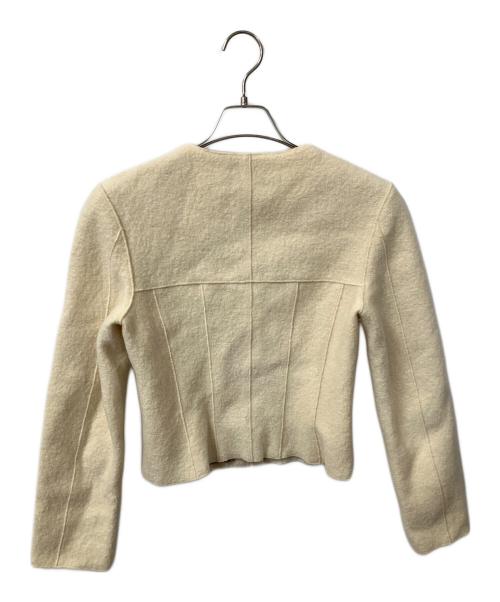 CHANEL（シャネル）CHANEL (シャネル) ノーカラージャケット アイボリー ホワイト サイズ:38の古着・服飾アイテム