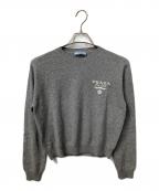 PRADAプラダ）の古着「ロゴ厚手ニット グレー」｜グレー