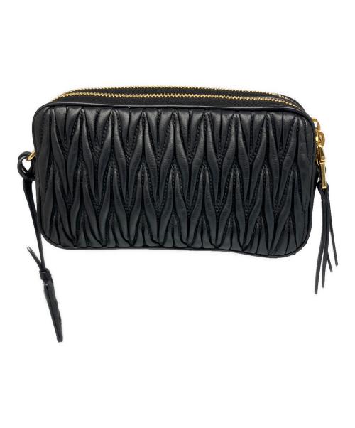 MIU MIU（ミュウミュウ）MIU MIU (ミュウミュウ) チェーンショルダーバッグ マテラッセ ブラックの古着・服飾アイテム