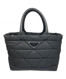 PRADA（プラダ）の古着「スモール パデッド Re-Nylon トートバッグ」｜ブラック