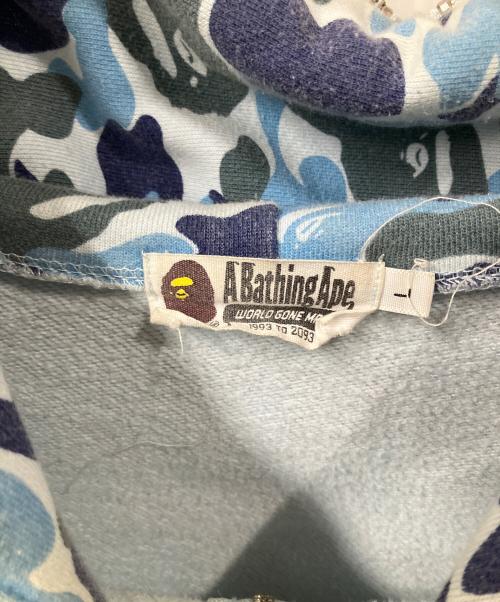 A BATHING APE（ア ベイシング エイプ）A BATHING APE (ア ベイシング エイプ) ジップパーカー ブルー サイズ:Lの古着・服飾アイテム