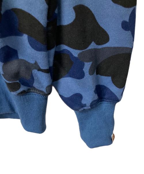 A BATHING APE（ア ベイシング エイプ）A BATHING APE (ア ベイシング エイプ) BAPE Double Tiger Shark Full Zip Hoodie ブルー サイズ:Mの古着・服飾アイテム
