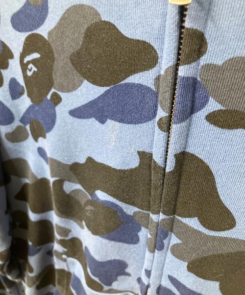A BATHING APE（ア ベイシング エイプ）A BATHING APE (ア ベイシング エイプ) BAPE Double Tiger Shark Full Zip Hoodie ブルー サイズ:Mの古着・服飾アイテム