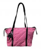 PRADAプラダ）の古着「キルティングナイロントートバッグ」｜ピンク×ブラック