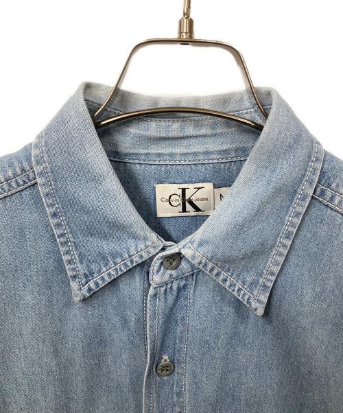 Calvin Klein（カルバンクライン）Calvin Klein (カルバンクライン) 長袖シャツ インディゴ サイズ:Mの古着・服飾アイテム
