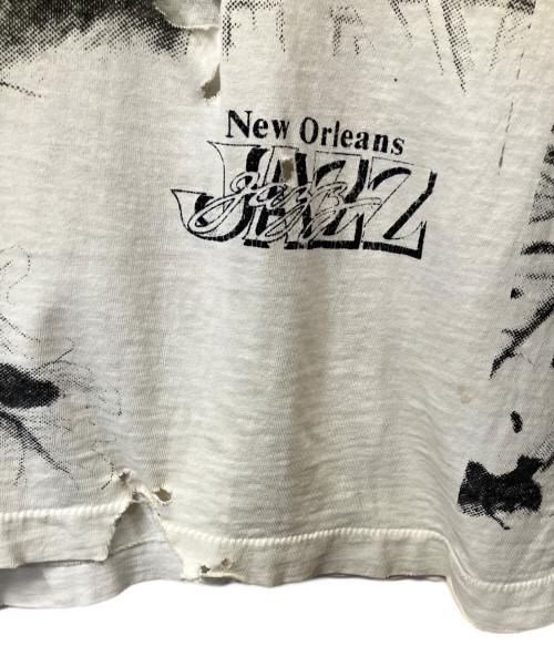 SoF Tee（ソフ ティー）SoF Tee (ソフ ティー) JAZZ MUSICIAN DAMAGED TEE ホワイト サイズ:XLの古着・服飾アイテム