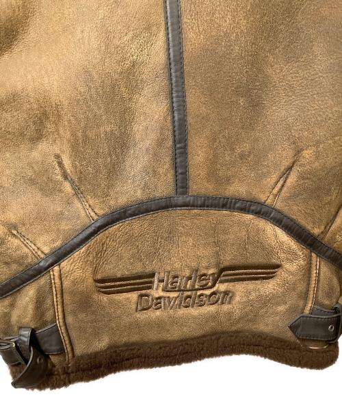 HARLEY-DAVIDSON（ハーレーダビッドソン）HARLEY-DAVIDSON (ハーレーダビッドソン) ムートンジャケット　ブラウン ブラウン サイズ:Sの古着・服飾アイテム