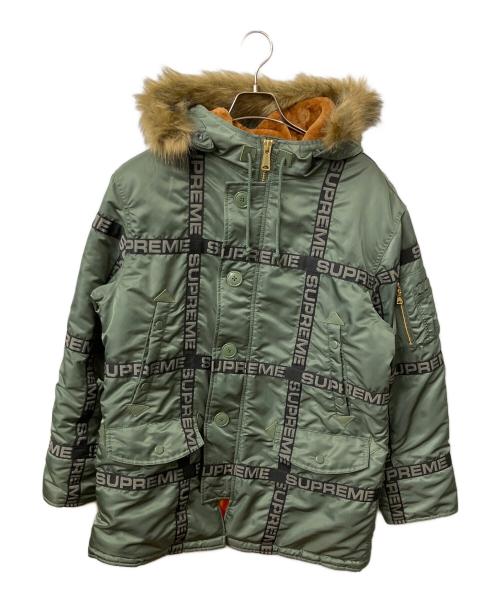 SUPREME（シュプリーム）Supreme (シュプリーム) LOGO TAPE N-3B PARKA オリーブ サイズ:Sの古着・服飾アイテム