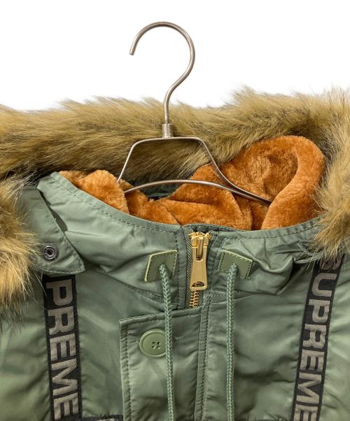 SUPREME（シュプリーム）Supreme (シュプリーム) LOGO TAPE N-3B PARKA オリーブ サイズ:Sの古着・服飾アイテム
