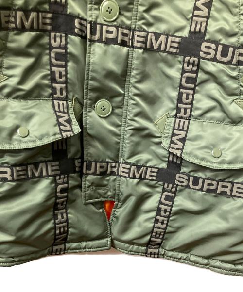 SUPREME（シュプリーム）Supreme (シュプリーム) LOGO TAPE N-3B PARKA オリーブ サイズ:Sの古着・服飾アイテム