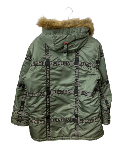 SUPREME（シュプリーム）Supreme (シュプリーム) LOGO TAPE N-3B PARKA オリーブ サイズ:Sの古着・服飾アイテム
