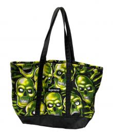 SUPREME（シュプリーム）の古着「SKULL PILE DENIM TOTE」｜ブラック×グリーン