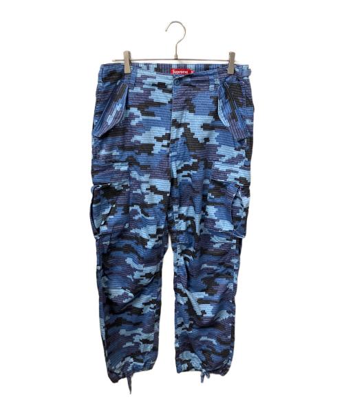 SUPREME（シュプリーム）Supreme (シュプリーム) Cargo Pant Tan Camo ブルー×ネイビー サイズ:W32の古着・服飾アイテム