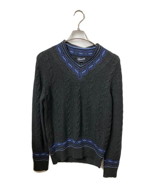 Drumohr（ドルモア）Drumohr (ドルモア) ニット グレー×ブルー グレー×ブルー サイズ:40の古着・服飾アイテム