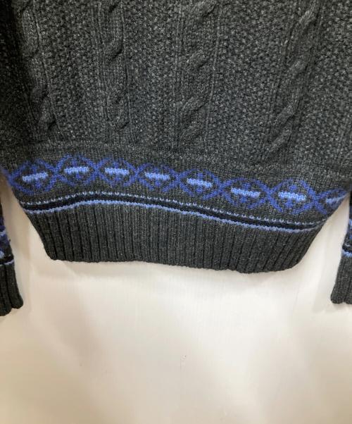 Drumohr（ドルモア）Drumohr (ドルモア) ニット グレー×ブルー グレー×ブルー サイズ:40の古着・服飾アイテム