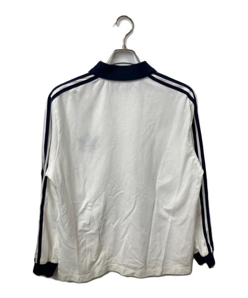 GUCCI（グッチ）GUCCI (グッチ) adidas (アディダス) ポロシャツ　ホワイト×ネイビー ホワイト×ネイビー サイズ:Mの古着・服飾アイテム