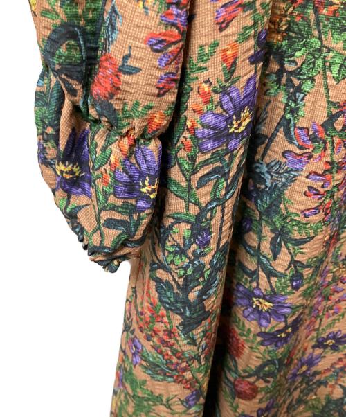 MUVEIL（ミュベール）MUVEIL (ミュベール) フラワープリントワンピース ブラウン サイズ:38 未使用品の古着・服飾アイテム