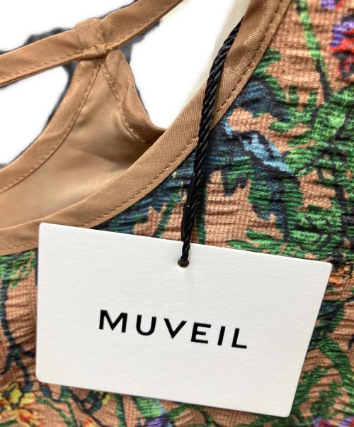MUVEIL（ミュベール）MUVEIL (ミュベール) フラワープリントワンピース ブラウン サイズ:38 未使用品の古着・服飾アイテム