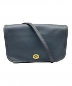 COACHコーチ）の古着「レザーショルダーバッグ」｜ネイビー