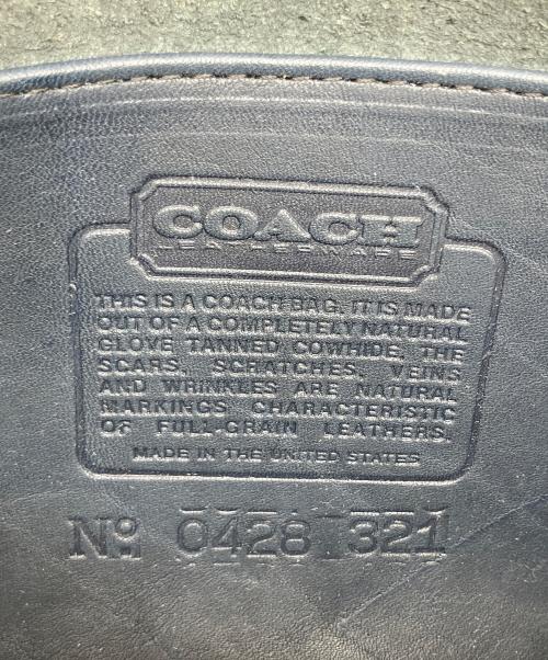 COACH（コーチ）COACH (コーチ) レザーショルダーバッグ ネイビーの古着・服飾アイテム