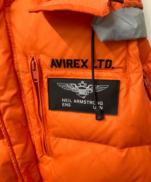 AVIREX（アヴィレックス）AVIREX (アヴィレックス) 4WAY DOWN JKT MOON LANDING オレンジ サイズ:XLの古着・服飾アイテム